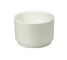 Oneida F1150000705 Vision Warm White 9 oz. Bone China Stackable Bouillon - 3 Dz