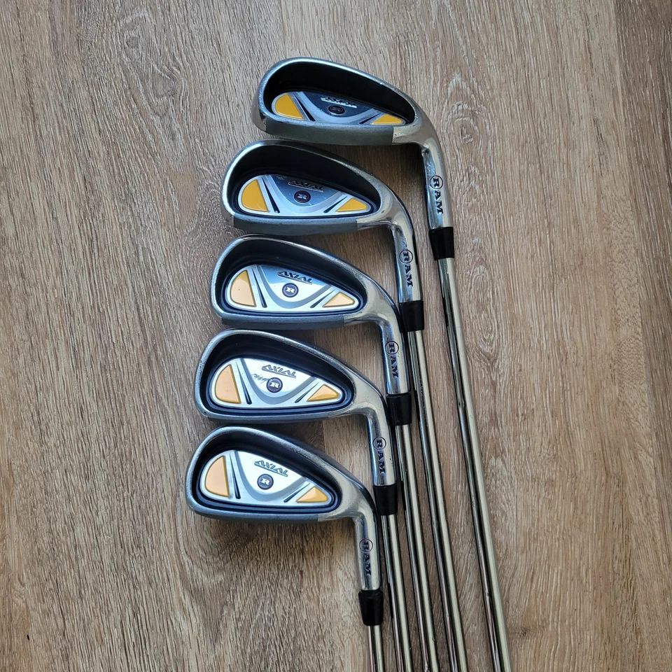 Ram Axial Iron Set of 5, Right Handed 37" Steel Stiff, New Grip Golf Club - Image 4 of 4