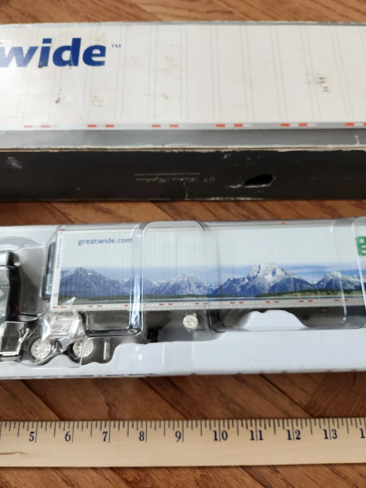 Peterbilt 379 Greatwide Logistics Tonkin Replicas Dry Van Trailer Truck 1:53 Box - Image 3 of 4