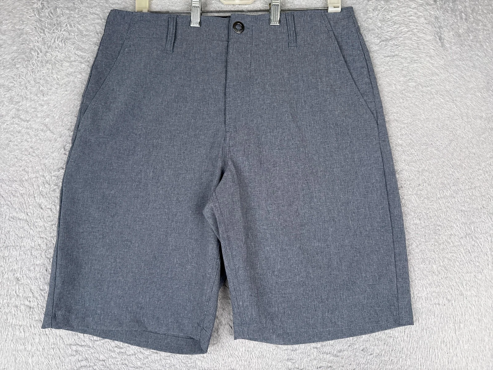 Volcom Hybrid Shorts Mens 32 Gray Surf & Turf 4-Way Stretch 10 Inseam Quick Dry