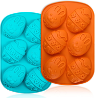 webake Silikonform Ostern Ei Backform Silikon Pralinenform 2 StüCk 9 Cm Osterei