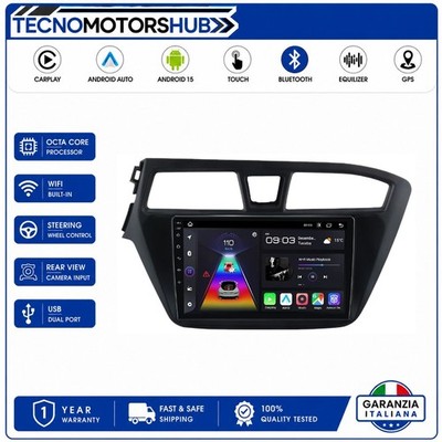 Android Car Stereo 9'' for Hyundai i20 2014-2019 CARPLAY ANDROID CAR GPS WIFI BLUE