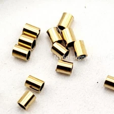 Real 14K Gold Filled Tube Crimp Beads 1.5x2mm 20pcs Small Gold Crimp Beads