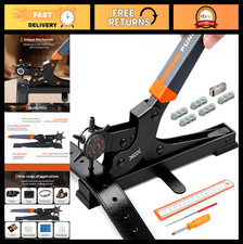 Heavy Duty Leather Hole Punch Kit - Multi Size Rotary Tool for Belts, Straps, DI