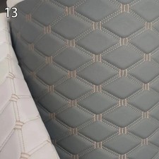 100x158cm Faux Leather Quilted PVC Fabric Car Interior Upholstery Mat