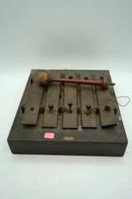 Antique Deagan Door Plate Chime Model 500 5 Tone Xylophone Wooden Box Needs Work
