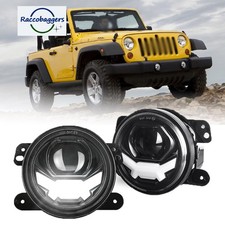 4 Zoll Laser Nebelscheinwerfer Fahrlicht DRL Für Jeep Wrangler JK 2007-2017 Paar