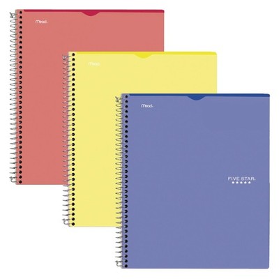 Interactive Notetaking Spiral Notebooks, 3 Pack, 1 Subject, College Ruled Pap...