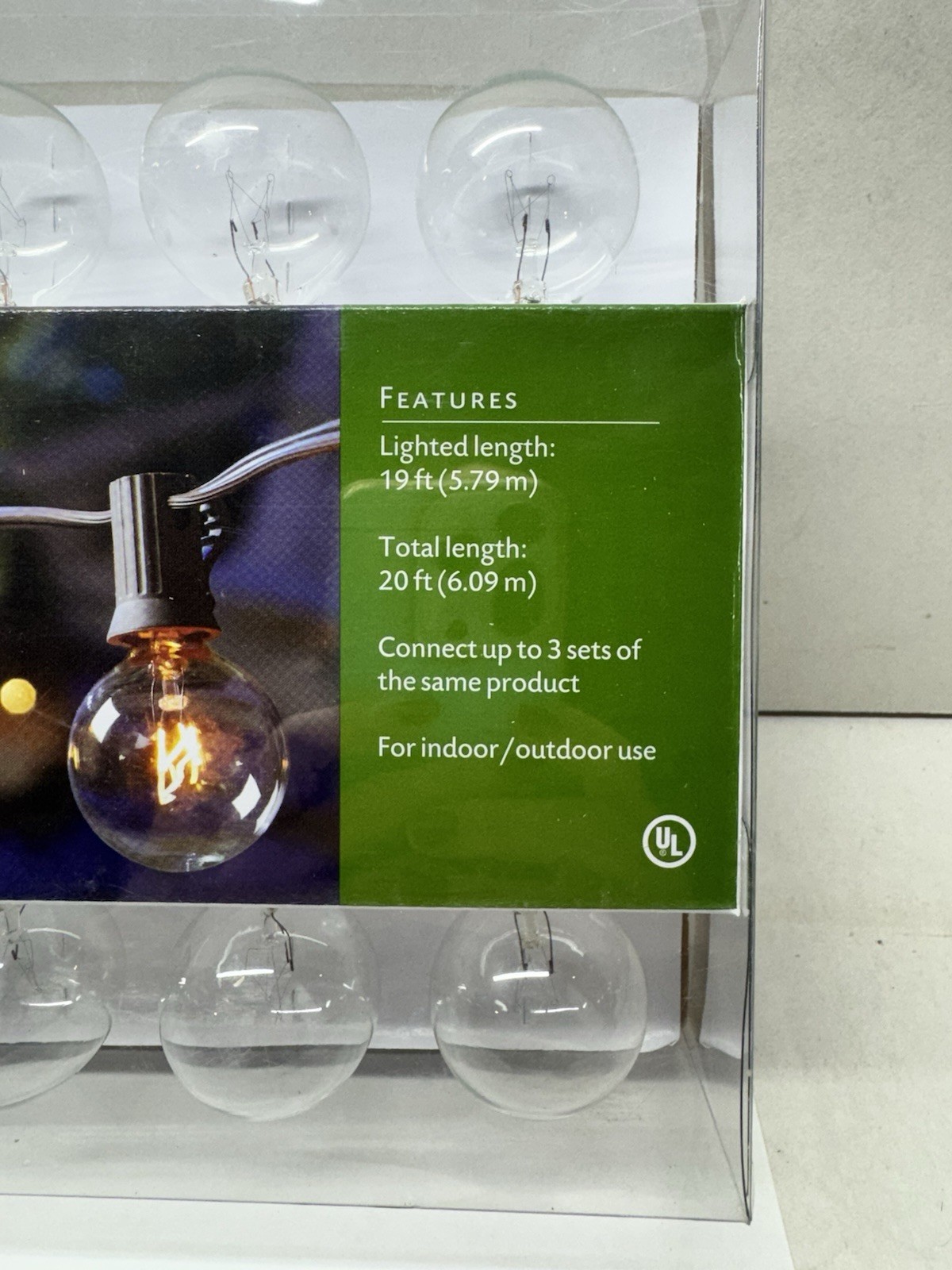 HD Designs 20 Foot Indoor Outdoor Clear Lights