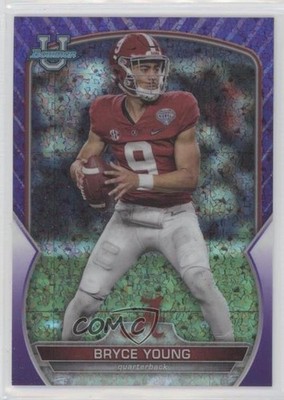 2022 Bowman U Chrome Purple Mini-Diamond Refractor 142/399 Bryce Young #1 0hk3