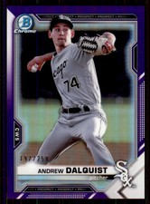 2021 Bowman #BCP-64 Andrew Dalquist Chrome Prospects Purple Refractor #/250