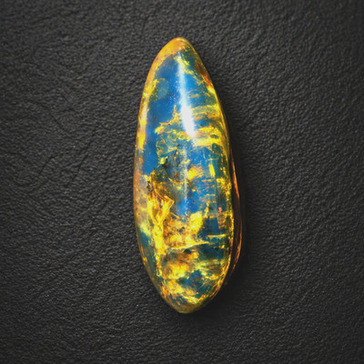 Lovely Natural Dominican Translucent Green Blue Amber Polished Stone 24mm