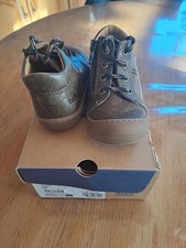 Bottines Chaussures Bébé Garçon Cuir BOPY Jojob Kaki Taille 20 Premiers Pas Zip
