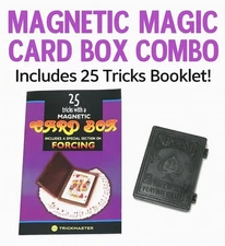 MAGNETIC CARD BOX + BOOKLET KIT Magic Switch Change Trick Case Vanish Bill Money