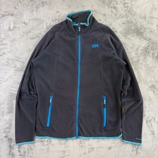 Helly Hansen Fleece Jacket Mens Blue Full Zip Outdoor Casual Logo L