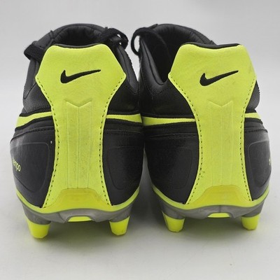 Nike Tiempo Genio II Leather FG Soccer Cleats Black Volt 819213