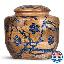 Stonlif Wood Pet Urns For Dog/Cat Ashes - Large 54 Cu/In Resin Decorative Urn