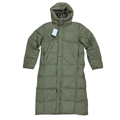 Air Jordan Flight Full Length Zip Down Olive Parka Jacket, Size Med FV7269-222