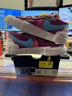 Size 3.5M/5W - Nike KAWS x sacai x Blazer Low Purple Dusk VNDS, Half A Box
