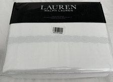 Ralph Lauren Spencer Cable Embroidery King Duvet Cover 2 King Shams White