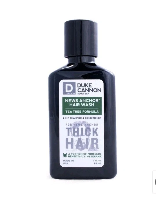Duke Cannon News Anchor Hair Wash Thick Hair Shampoo Conditioner 3oz 2 Bottles - Image 2 of 3