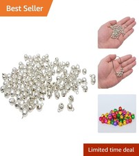 DIY Christmas Jingle Bells - 100pcs Silver Mini Bells for Creative Projects