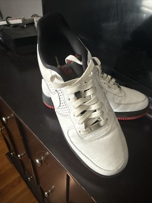 Nike Air Force One Low 10.5 White/White-Black-Varsity Red