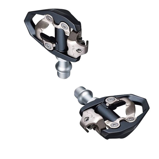 Pedales de ruta automáticos Shimano PD600 SPD ciclismo negros con calas (par)
