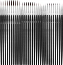 Anezus Tiny Detail Paint Brushes 30 Pcs Fine Paint Brushes Set with 3 Size