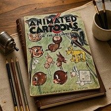 Vintage Animated Cartoons for the Beginner Softcover Book by Walter Foster