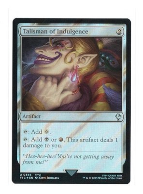 Talisman of Indulgence (Surge Foil) U MTG FF Collector Commander 366 NM