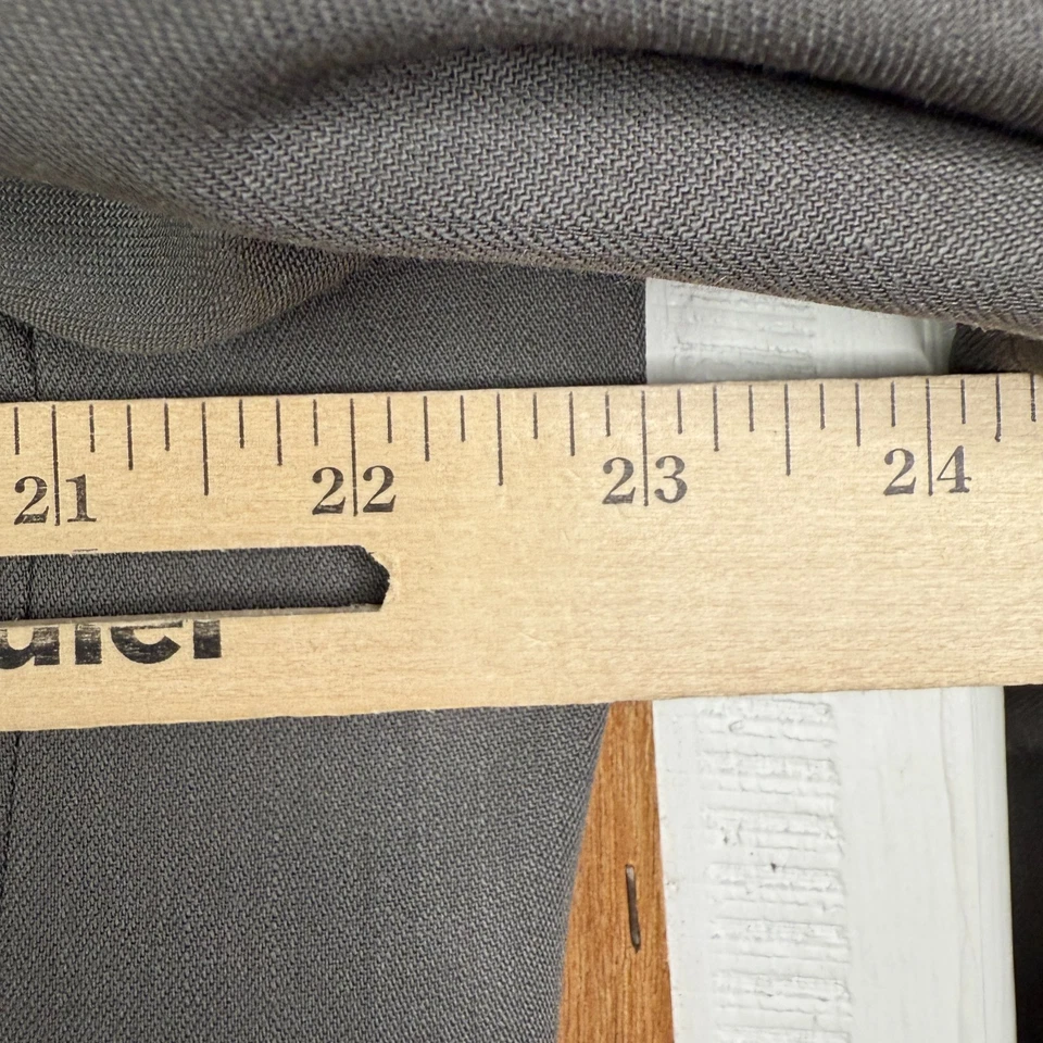 VTG Calvin Klein Suit Mens 44R Taupe Tan 3 Button 100% Wool Pants 38x28 Pleated - Image 3 of 4