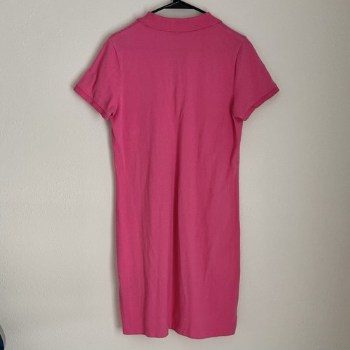 Ralph Lauren Sport Women's Large Pique Dress Fuchsia Pink Athleisure 90's Label - Picture 8 of 9