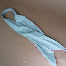 M&F Western Scarf Tie Lt Blue Red Trim Square Dance Rodeo Cowgirl Headband