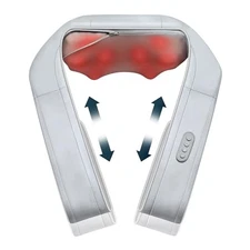 NEKTECK BACK MASSAGER WITH SOOTHING HEAT - PALE GRAY