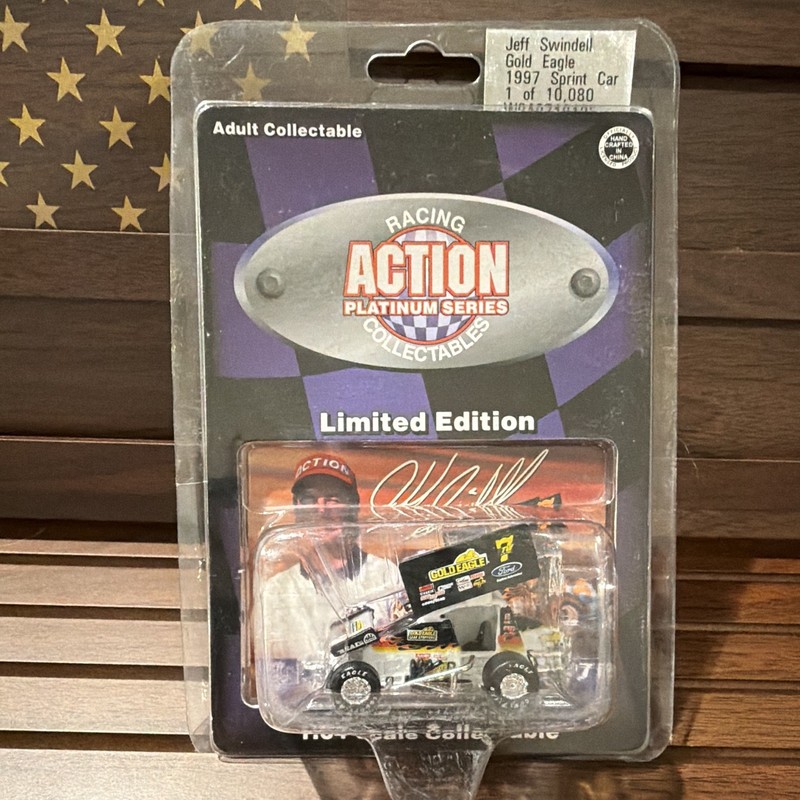 Action Platinum Series LE 1:64 Jeff Swindell 1997 Gold Eagle Sprint Car Ford