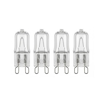 Halogenleuchtmittel G9 25W 4 Stück warmweiß H: 4cm B: 1.5cm Ersatz für Lavalampe