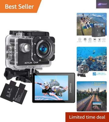 Unterwasser Sport Action Kamera 30M mit Bildstabilisierung & zwei Akkus