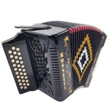 Rossetti 31-Button Diatonic Accordion 12 Bass FBE Black 3112-FBE-BK