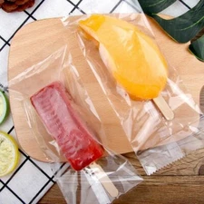 Ice Pop Bags Disposable Plastic Popsicle Bags Freeze Treat Storage 100Pcs/Set