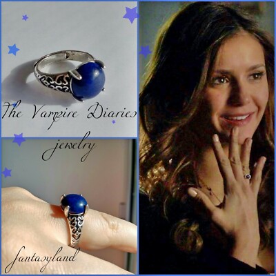 Solarring ELENA GILBERT Vampire Diaries Lapislazuli Telefilm verstellbar