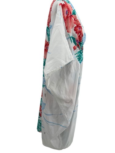 Vintage Royal Creations Hawaii Dress Kaftan Muu Muu White Floral One Size - Picture 10 of 14