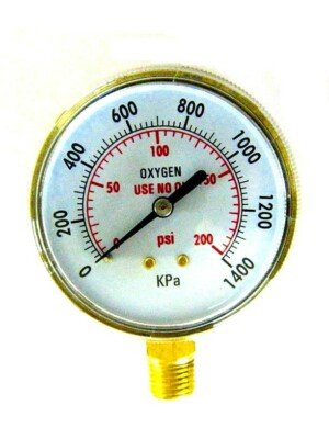 #ad 3 INCH Oxygen Regulator Gauge Low Pressure 1 4quot; 18NPT $11.89