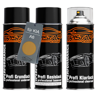 Autolack Spraydosen Set für KIA A6 Dakar Yellow Metallic Granadagelb Metallic