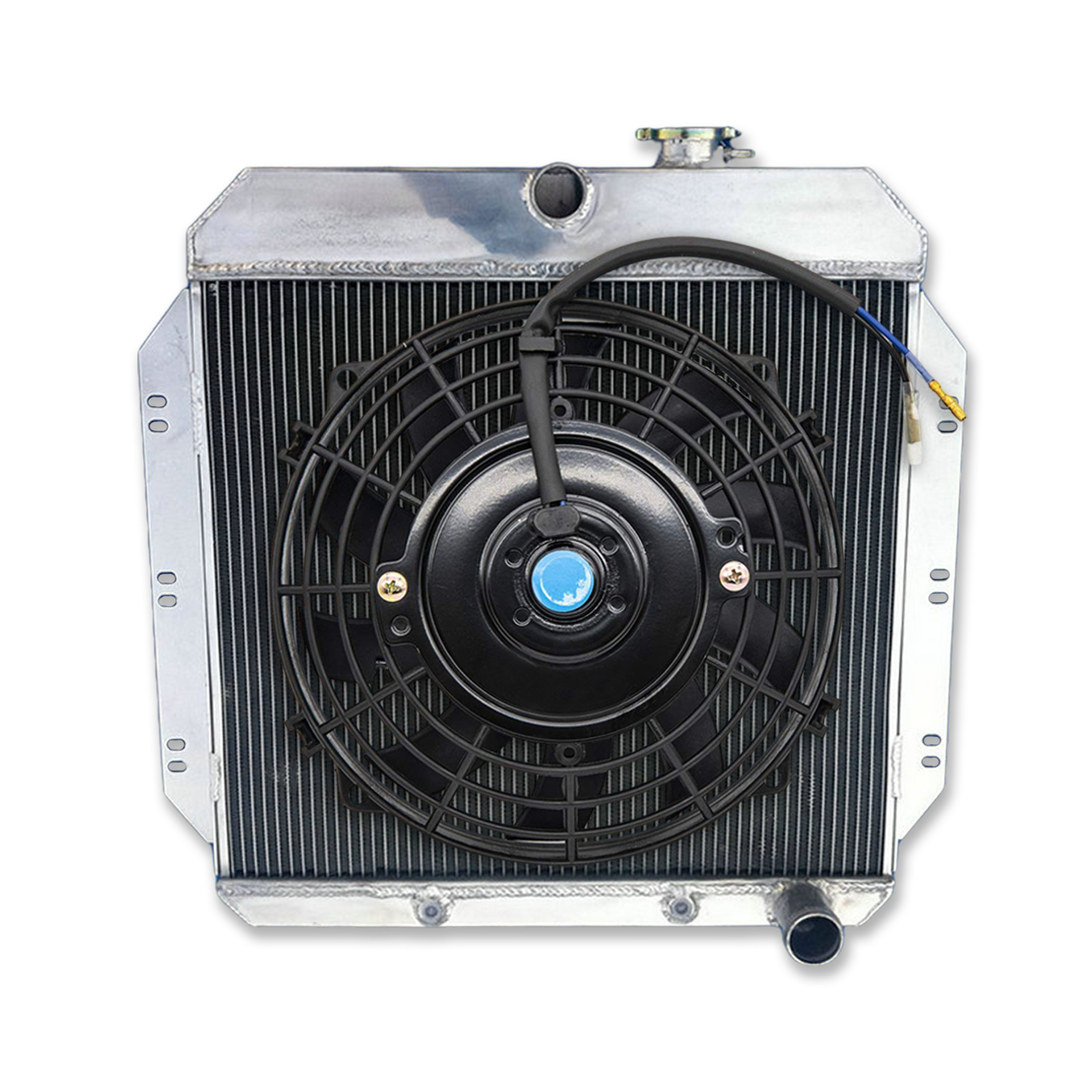 3 Row Aluminum Radiator & Fan For 1949-1954 Chevy Cars v8 Conversion 50 51 52 53