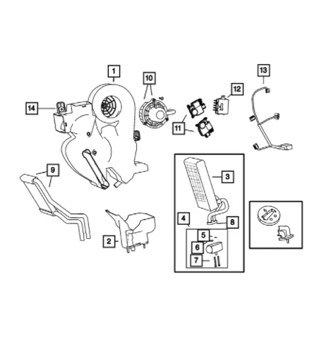 Evaporador de aire acondicionado Grand Caravan Town & Country 2015-2020 Mopar nuevo fabricante de equipos originales Foto 2 de 2