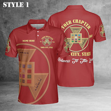 Custom Name Royal Arch Past High Priest York Rite Masons 3D Polo Shirt S-5XL