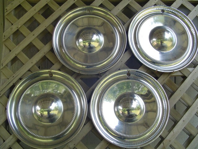 1951 1952 CHRYSLER NEW YORKER HUBCAPS WHEEL COVERS CENTER CAPS
