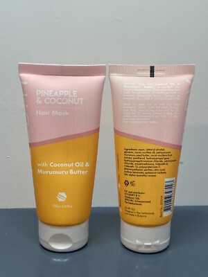 2x Styledry Pineapple Coconut Hair Mask Coconut Oil & Murumuru Butter 3.03 Oz