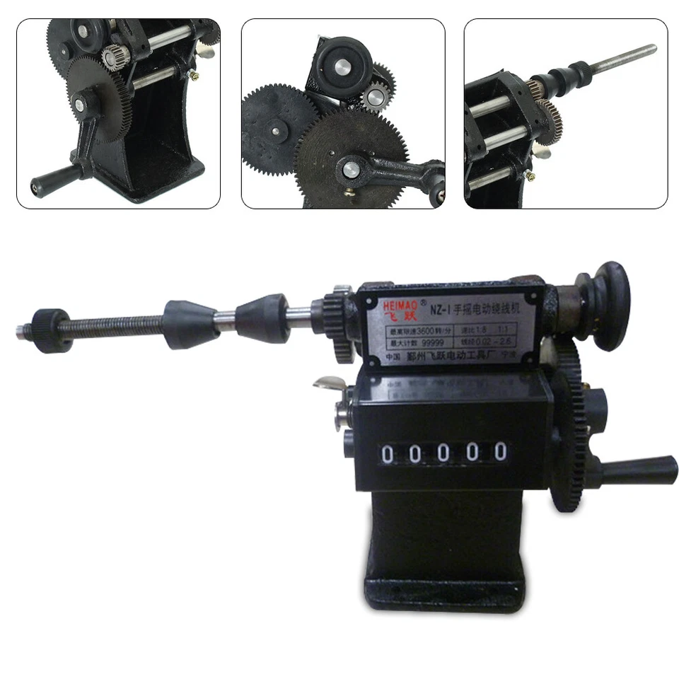 Manual Winder dual-purpose Hand Coil Counting Winding Machine 0-99999 UK Stock - Image 2 of 4